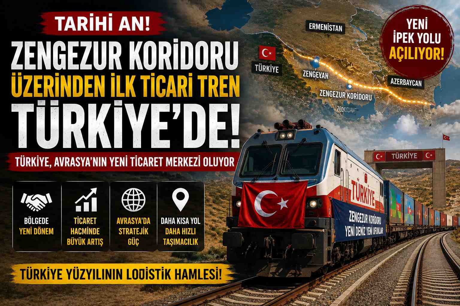 Zengezur Koridoru Üzerinden İlk Ticari Tren Türkiye’de
