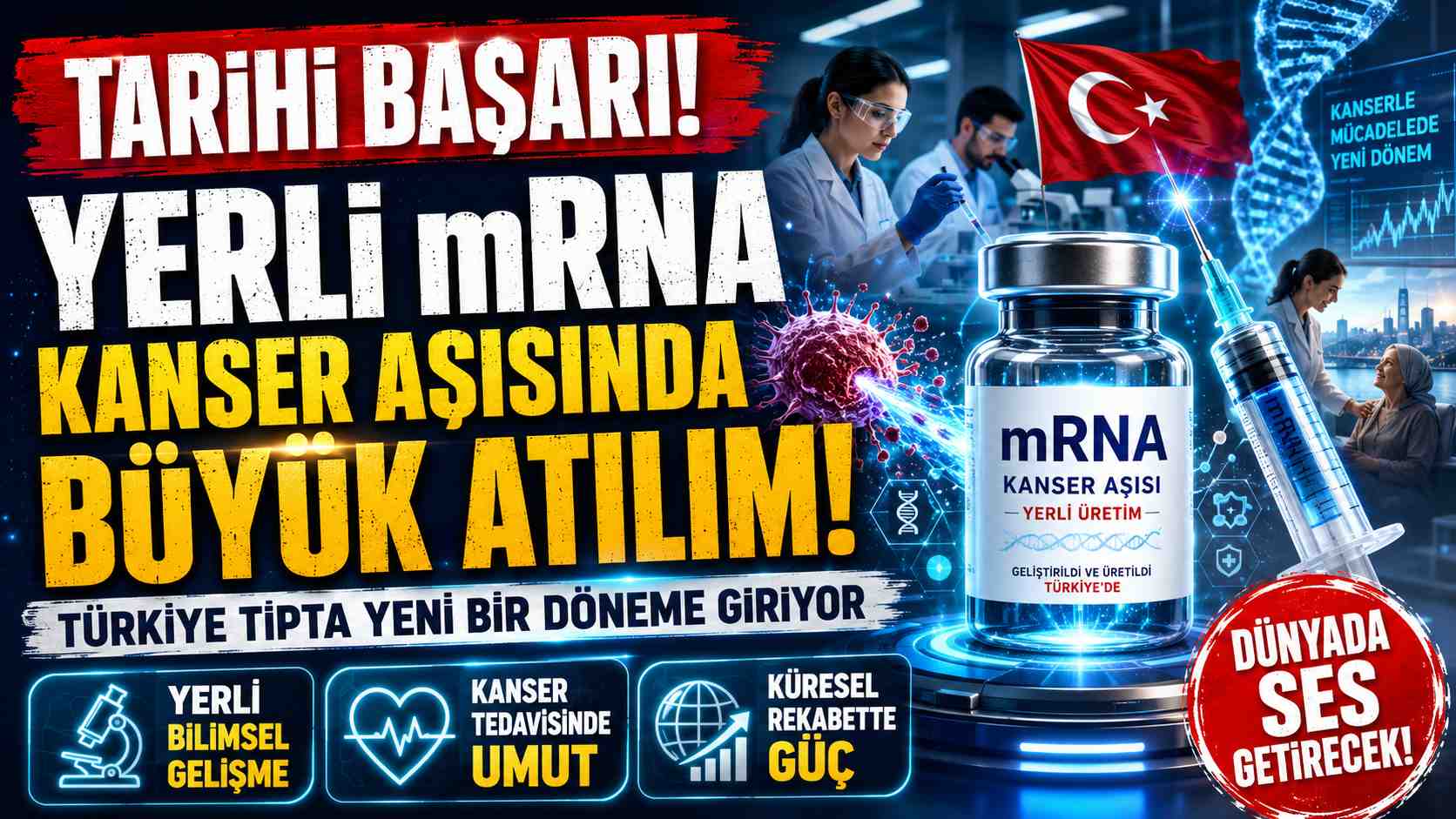 Yerli mRNA Kanser Aşısında Tarihi Başarı